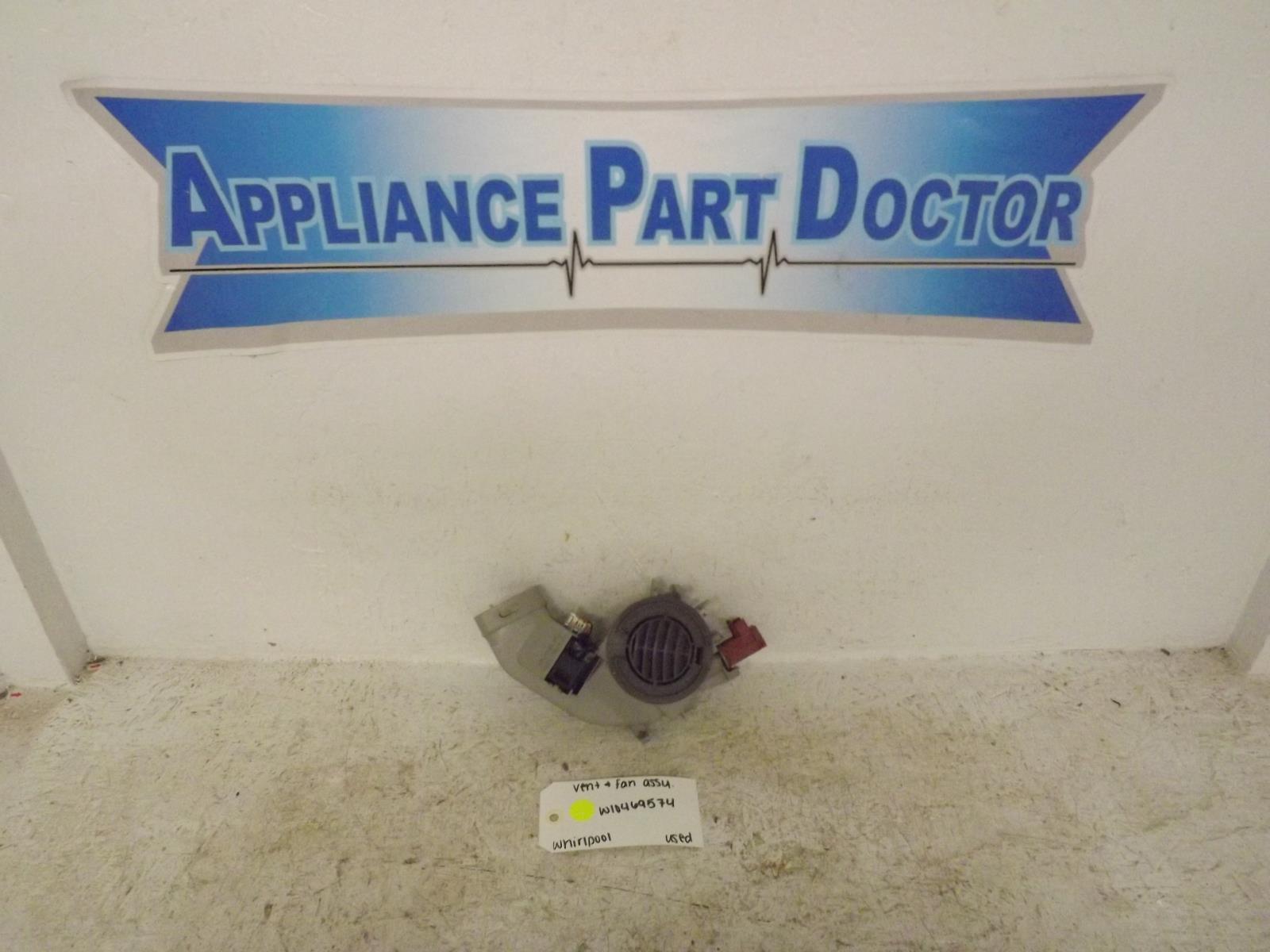 Whirlpool Dishwasher W10469574 Vent & Fan Assembly Used Whirlpool Dishwasher W10469574 Vent & Fan Assembly Used
